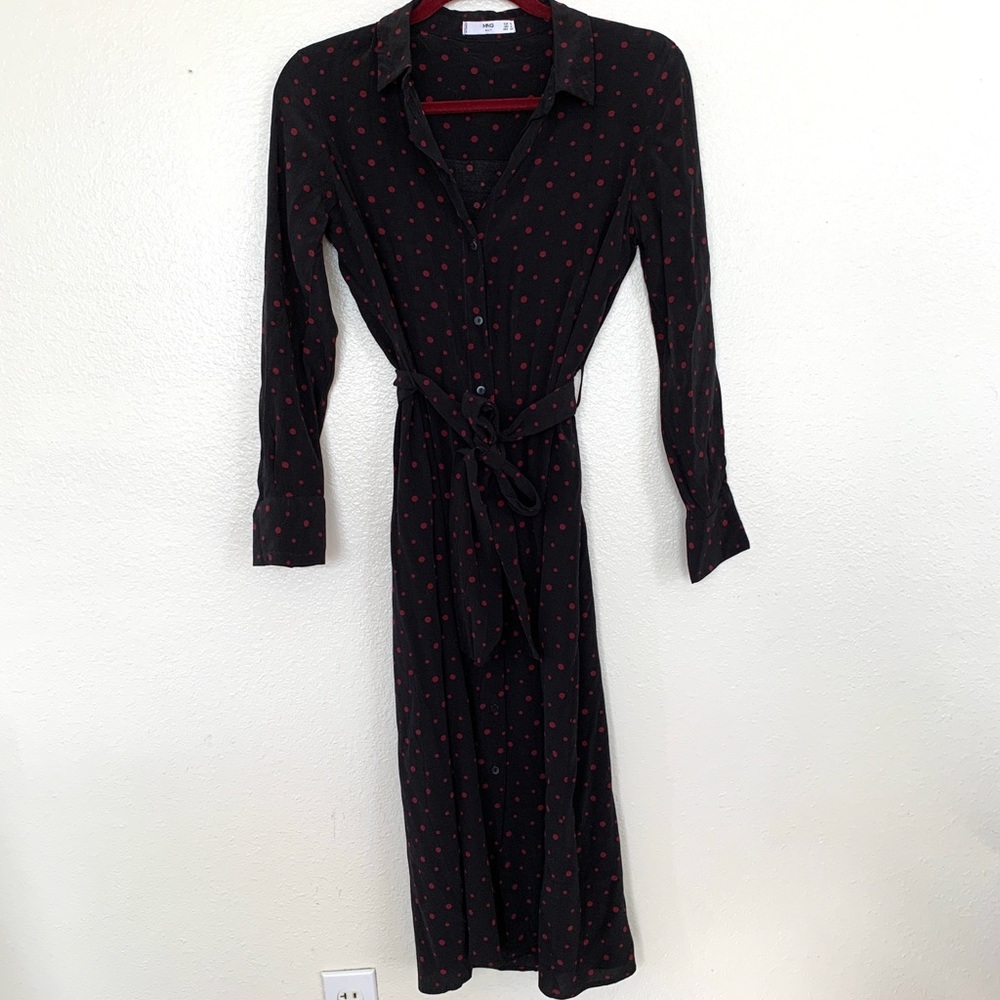 Polka dot shirt dress